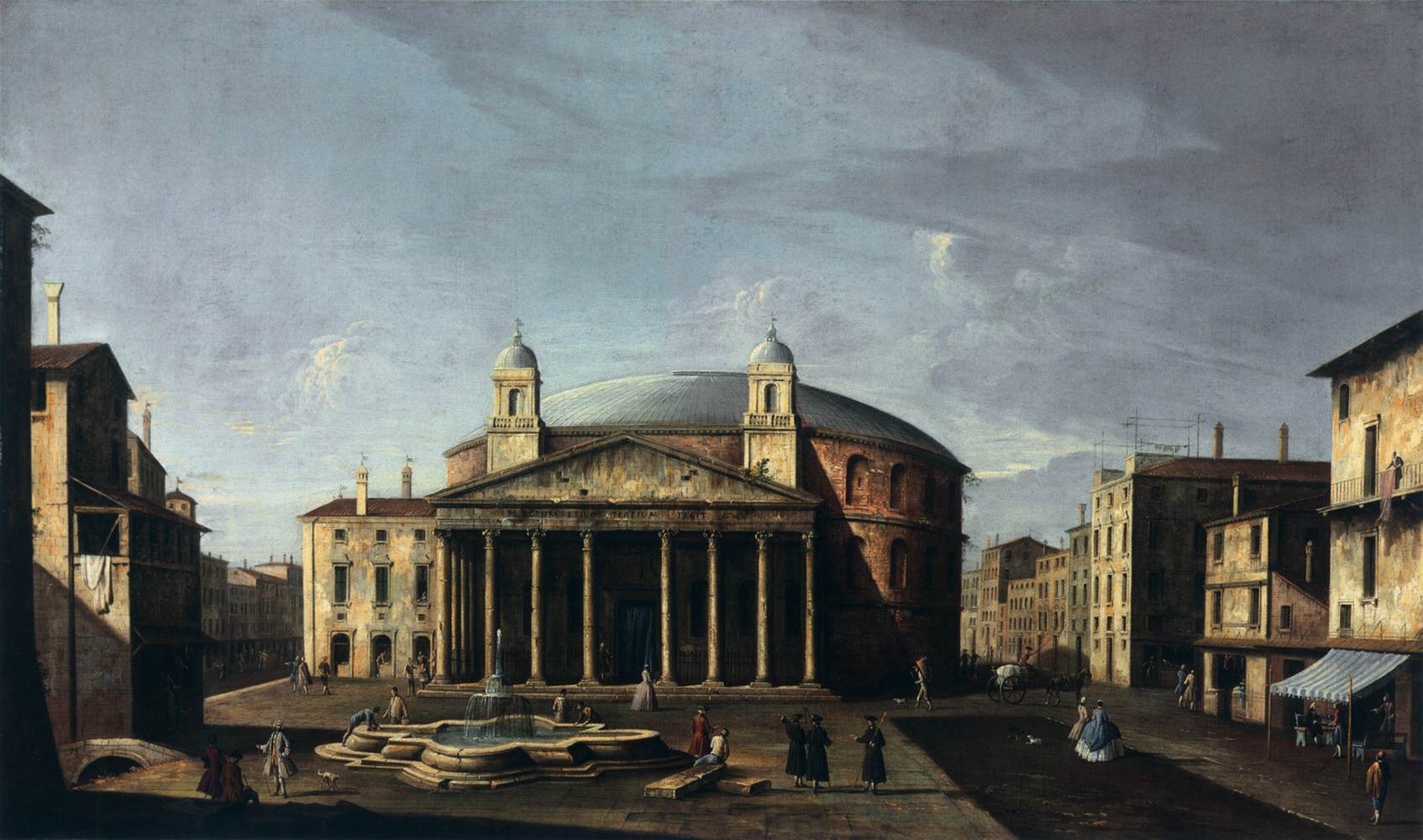 View of Piazza del Pantheon in Rome by DOMENICHINI, Apollonio