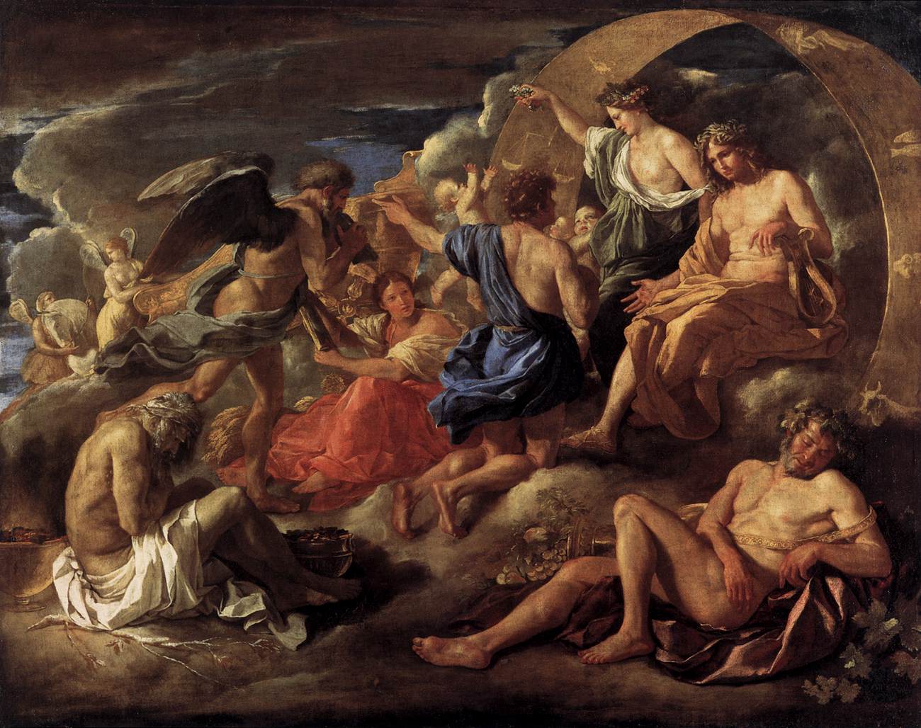 Helios and Phaethon with Saturn and the Four Seasons by POUSSIN, Nicolas