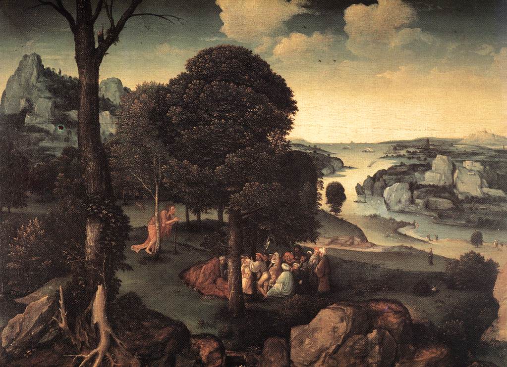 Landscape with St John the Baptist Preaching by PATENIER, Joachim