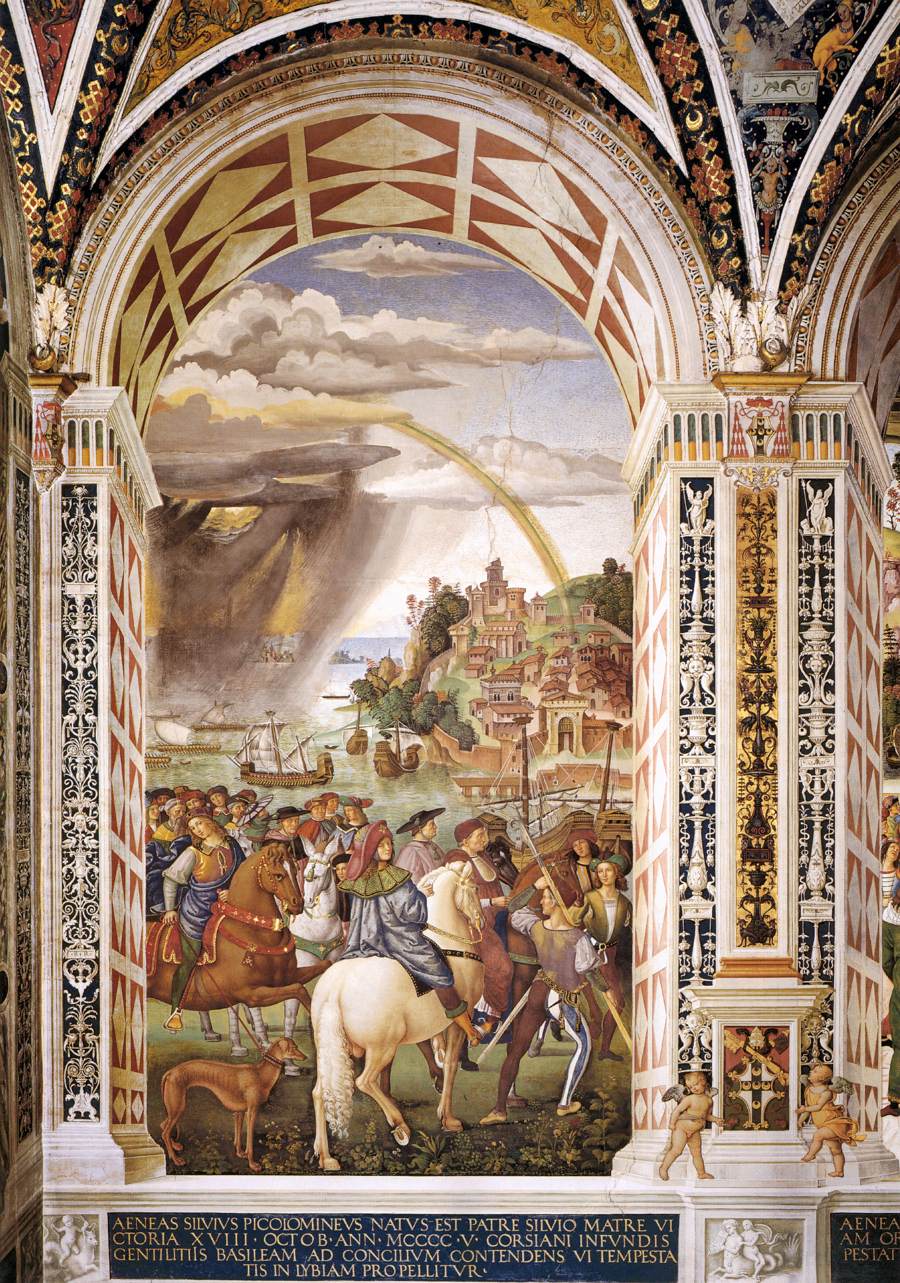 No. 1: Enea Piccolomini Leaves for the Council of Basel by PINTURICCHIO