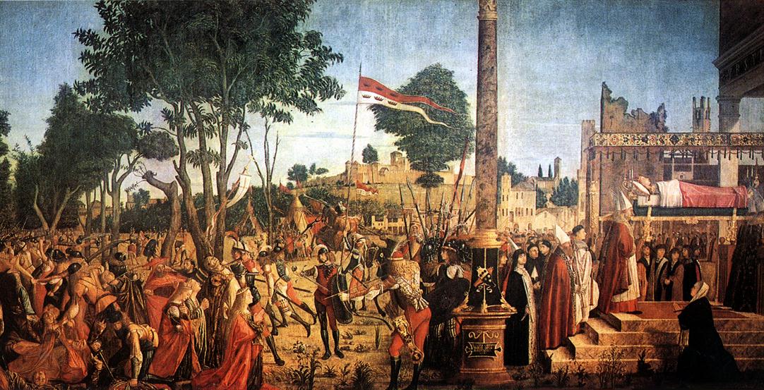 Martyrdom of the Pilgrims and the Funeral of St Ursula by CARPACCIO, Vittore