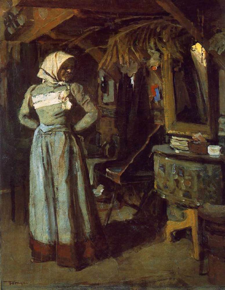 Young Woman in the Atelier by TORNYAI, János