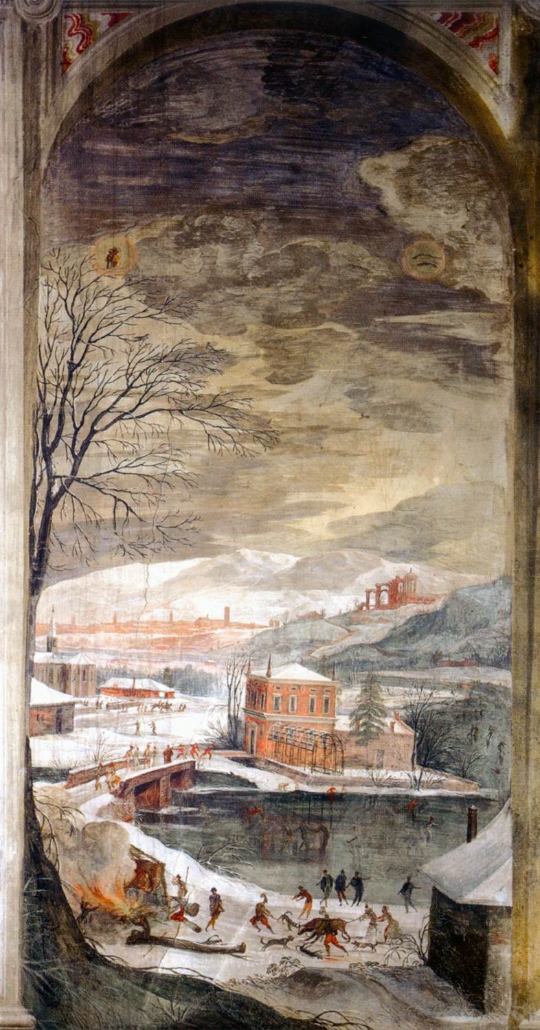 Winter Landscape under the Sign of Aquarius and Pisces by