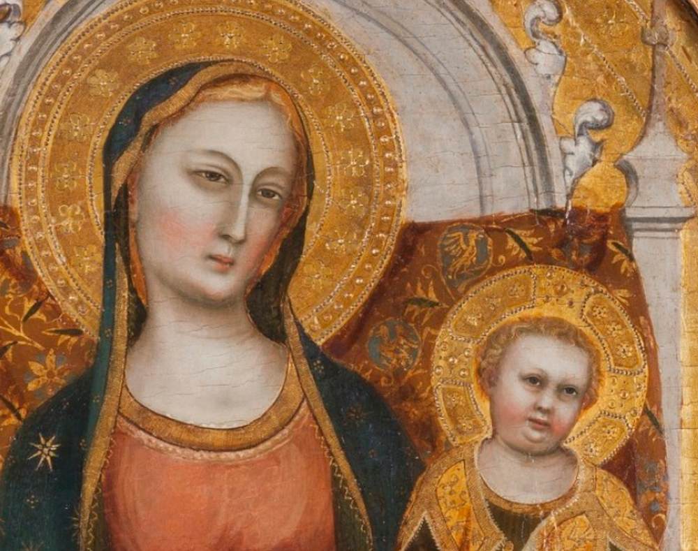 Madonna and Child with Donors (detail) by BONSI, Giovanni