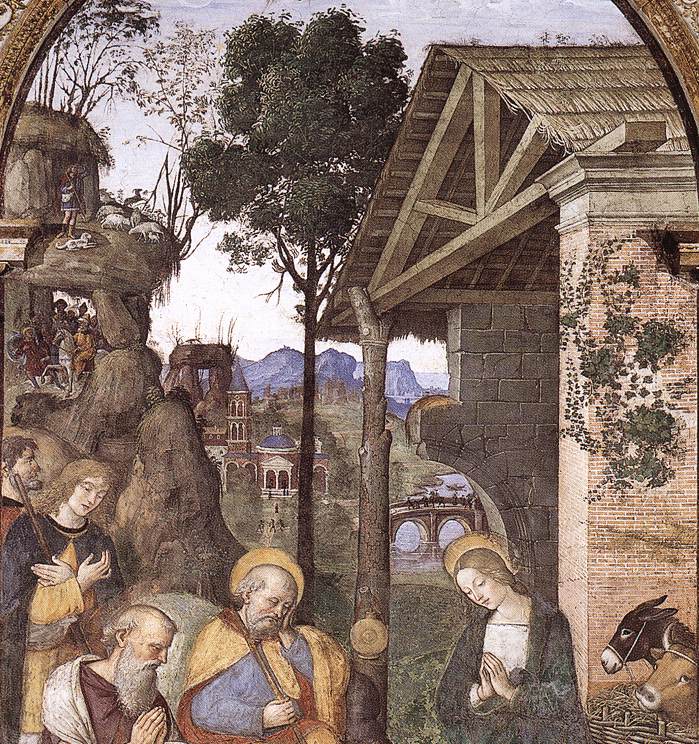 Adoration of the Christ Child (detail) by PINTURICCHIO