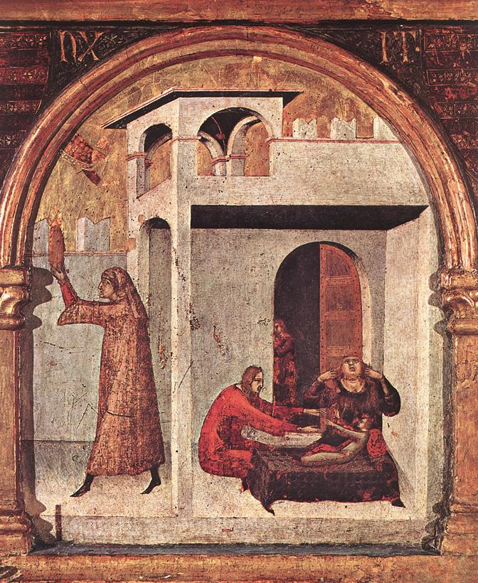 Altar of St Louis of Toulouse (detail) by SIMONE MARTINI