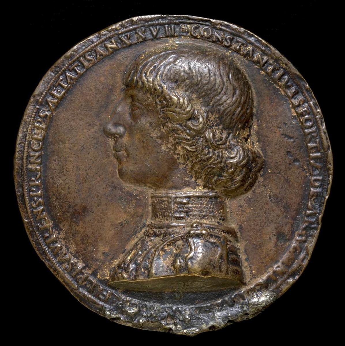 Portrait medal of Costanzo Sforza (obverse) by