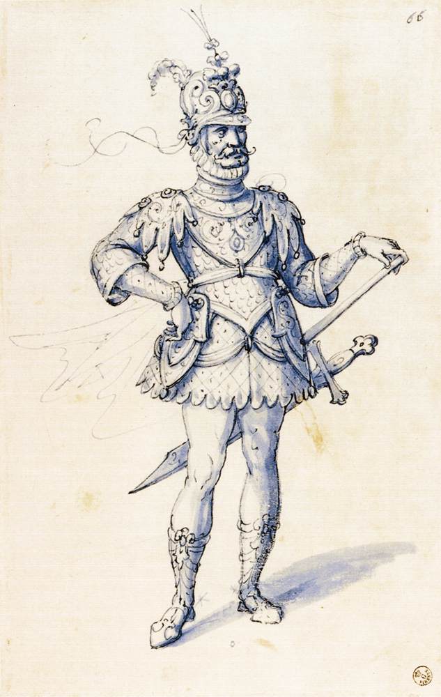 Costume drawing for a knight by ARCIMBOLDO, Giuseppe