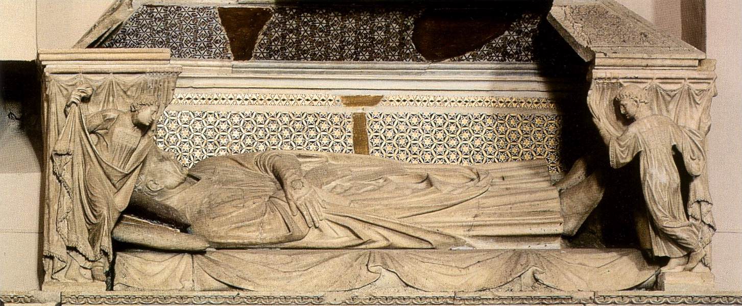 Tomb of Cardinal de Braye (detail) by ARNOLFO DI CAMBIO