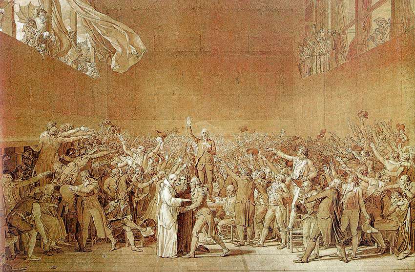 The Oath of the Tennis Court by DAVID, Jacques-Louis