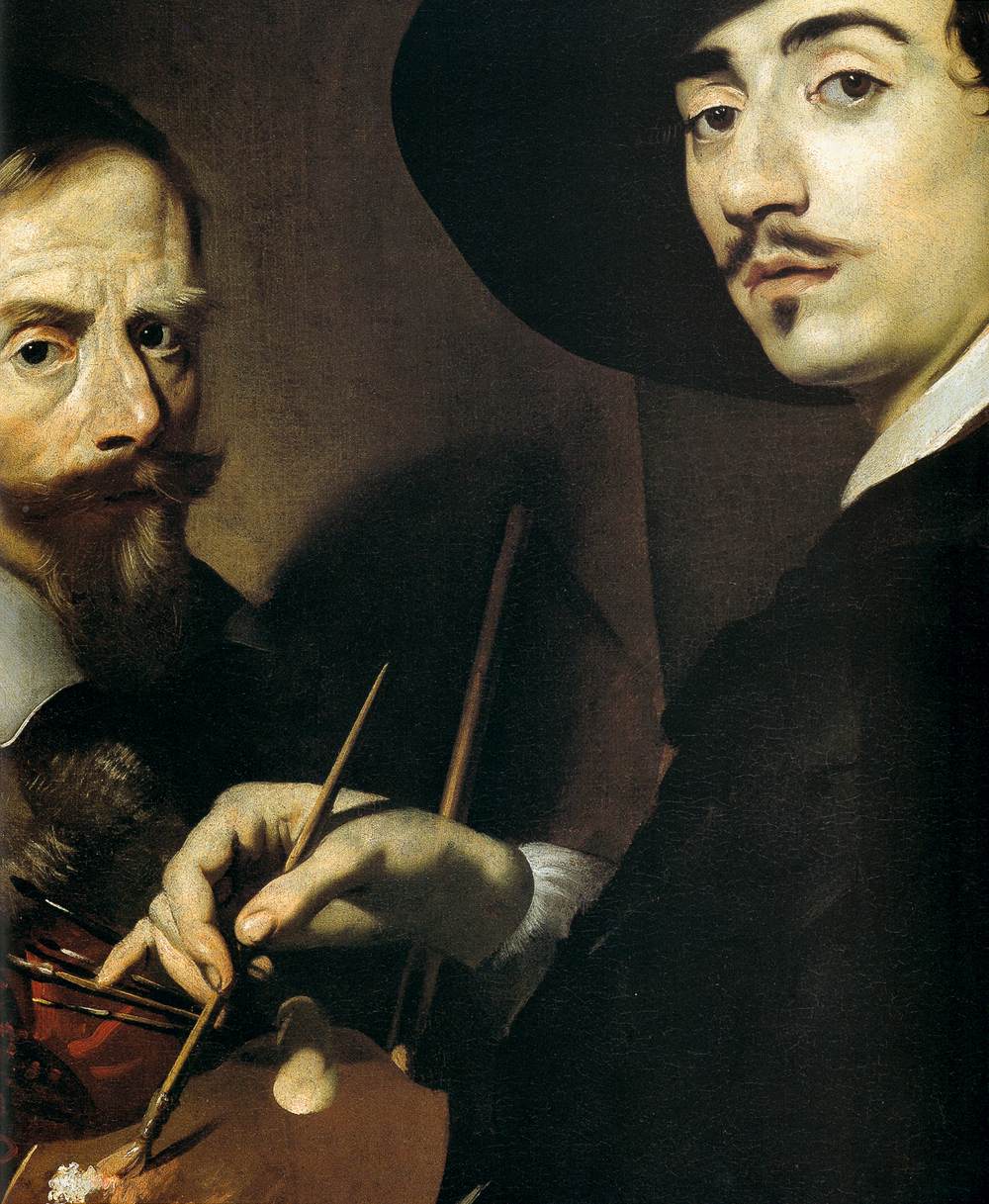 Self-Portrait with a Portrait on an Easel (detail) by