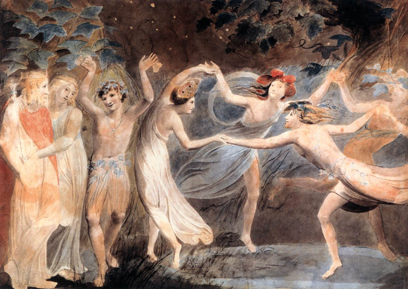 Oberon, Titania and Puck with Dancing Fairies by BLAKE, William