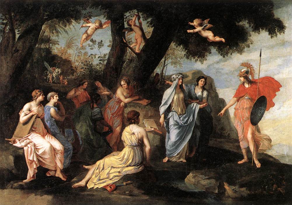 Minerva and the Muses by STELLA, Jacques