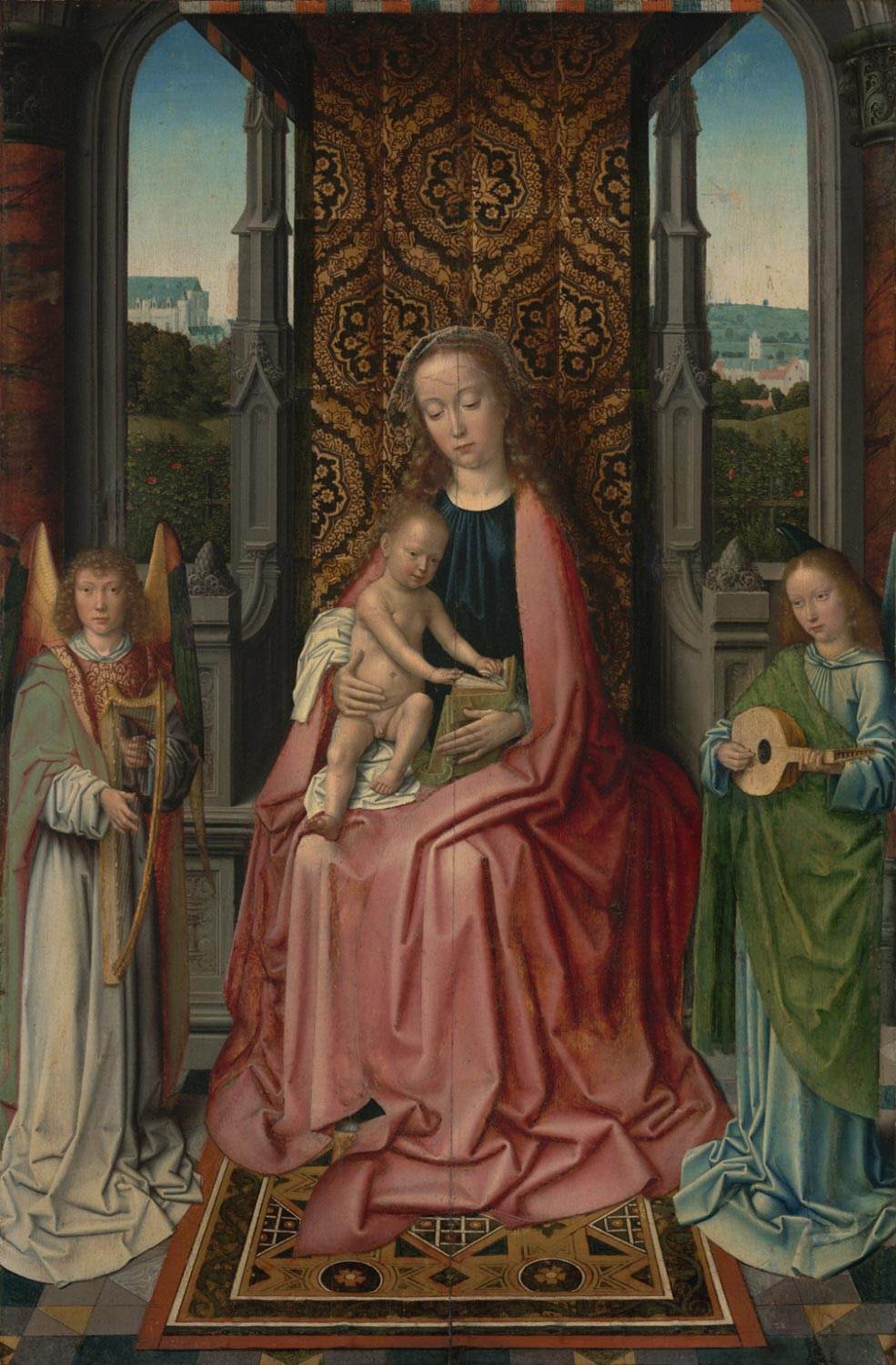 Virgin and Child Enthroned, with Angels by