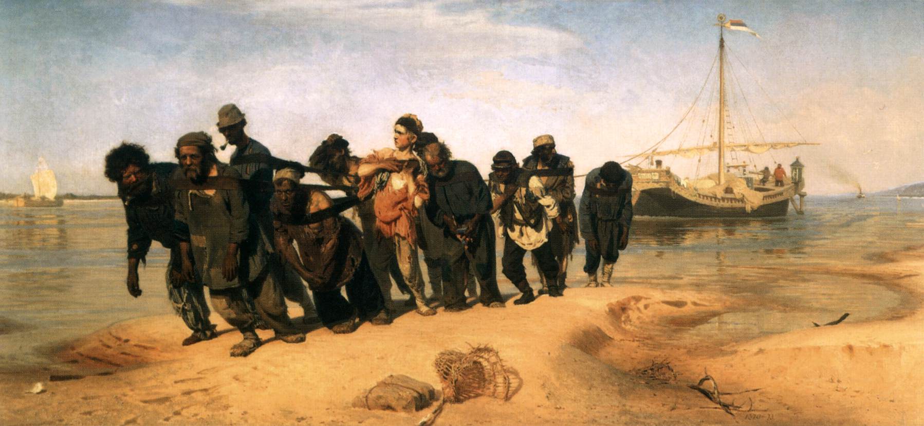 The Volga Bargemen by REPIN, Ilya Yefimovich