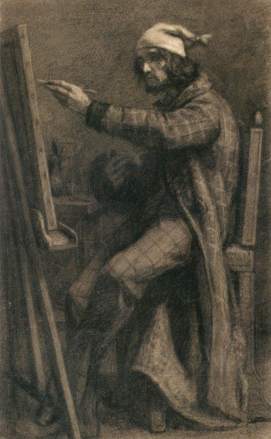 Artist at His Easel by COURBET, Gustave