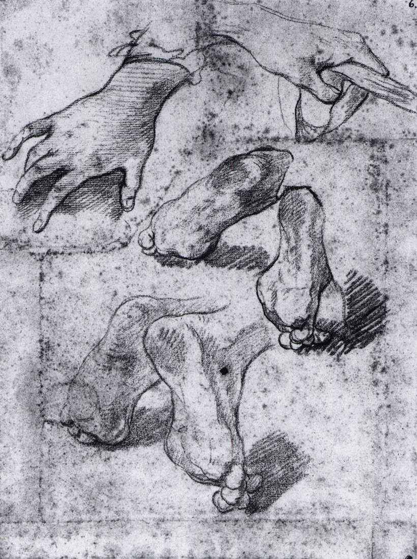 Studies of Hands and Feet by DANDRÉ-BARDON, Michel-François