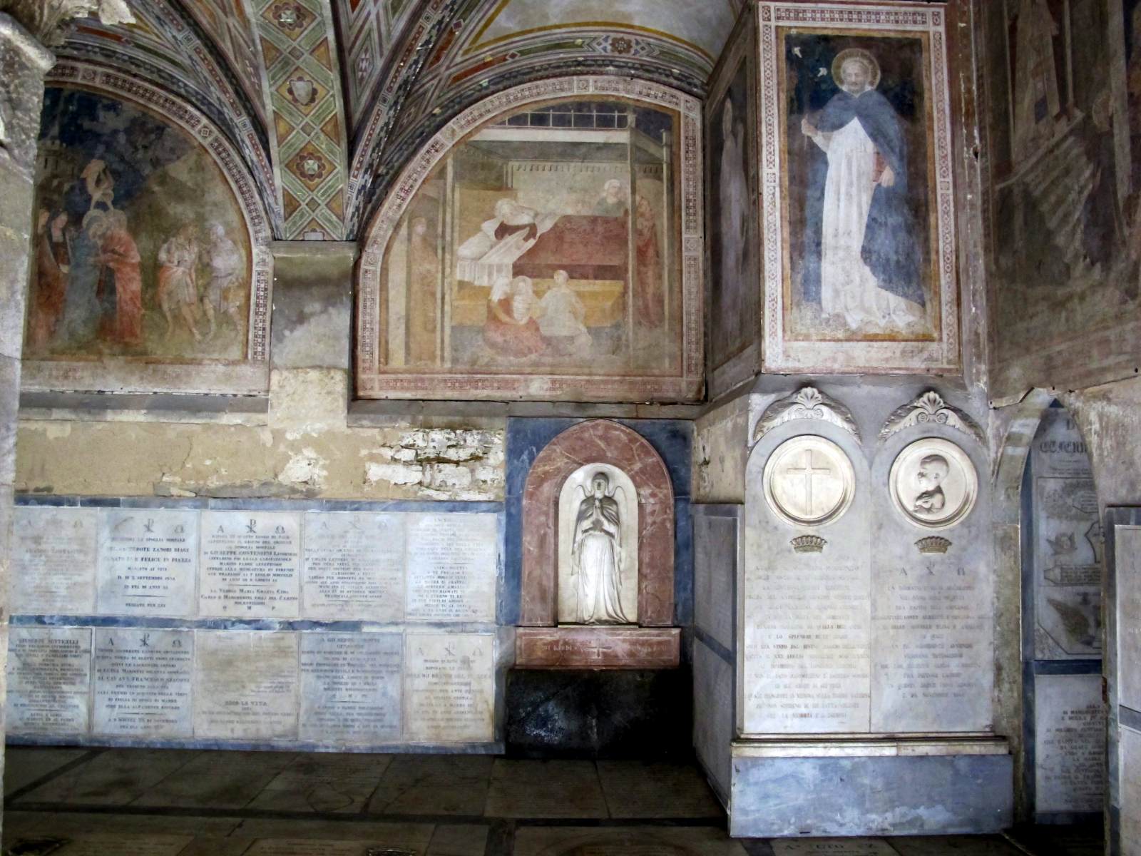 View of the frescoes by