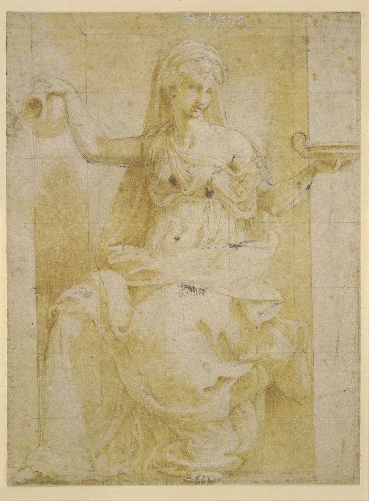 An allegorical female figure (Temperance?) by PRIMATICCIO, Francesco