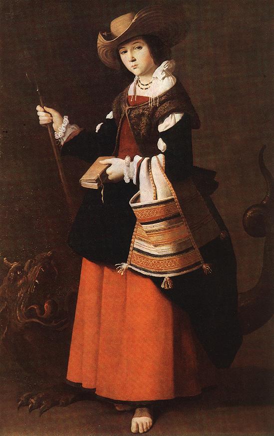 St Margaret by ZURBARÁN, Francisco de