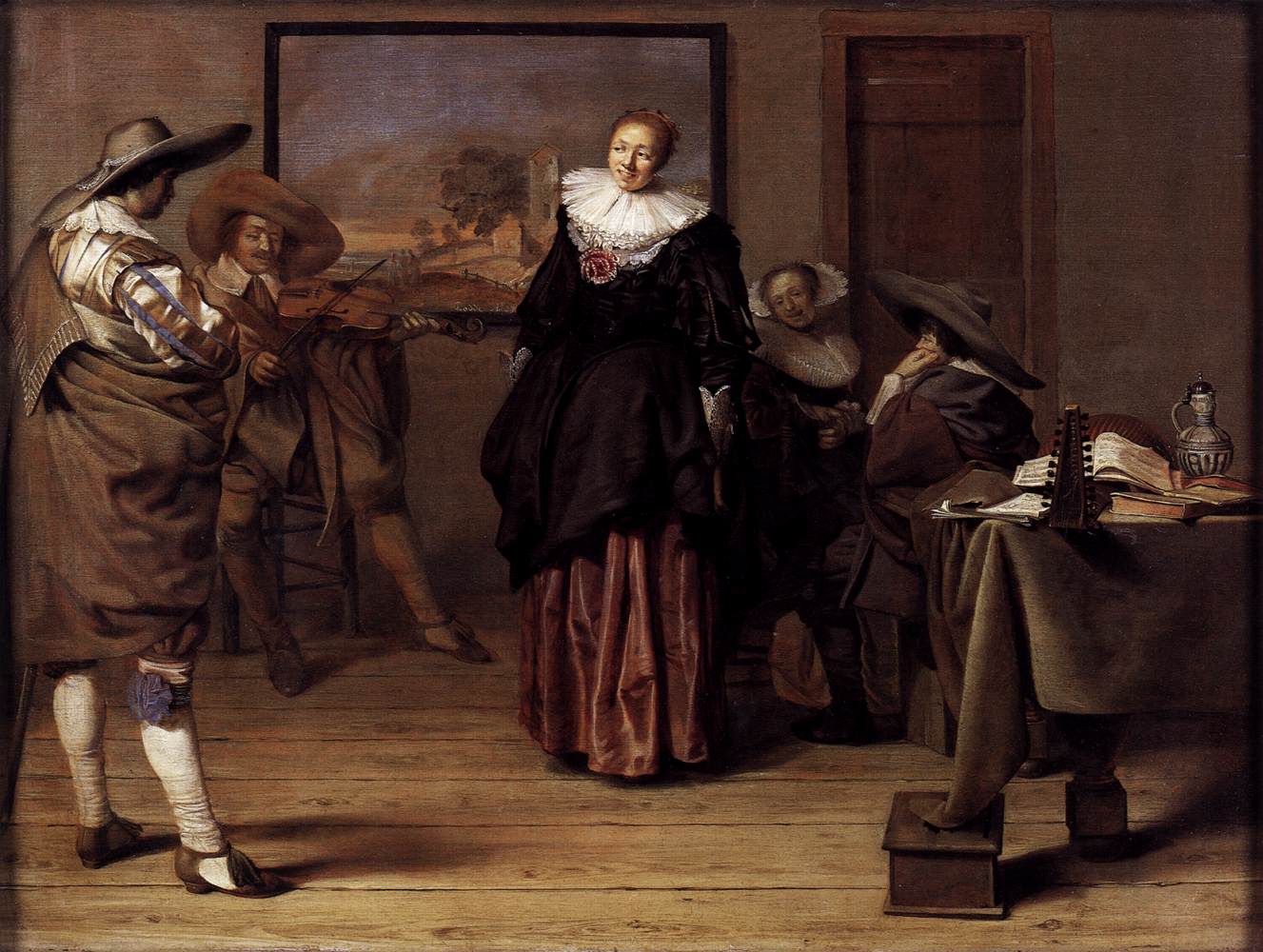 The Dancing Lesson by CODDE, Pieter