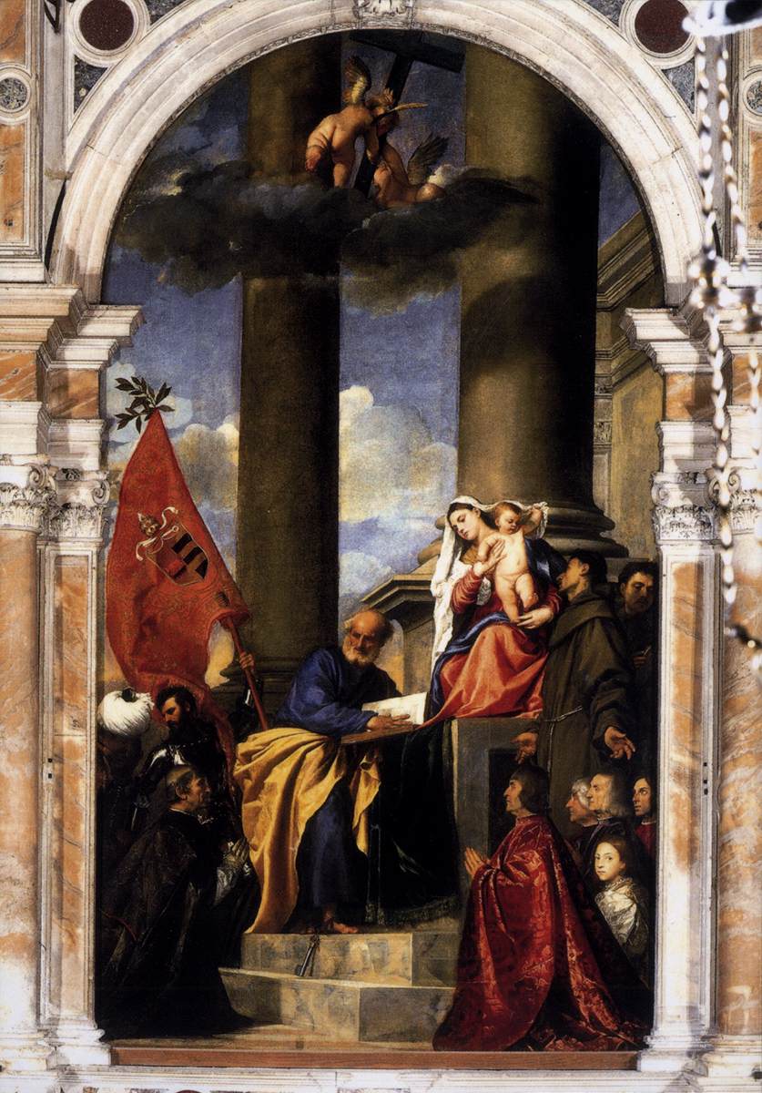 Madonna with Saints and Members of the Pesaro Family by