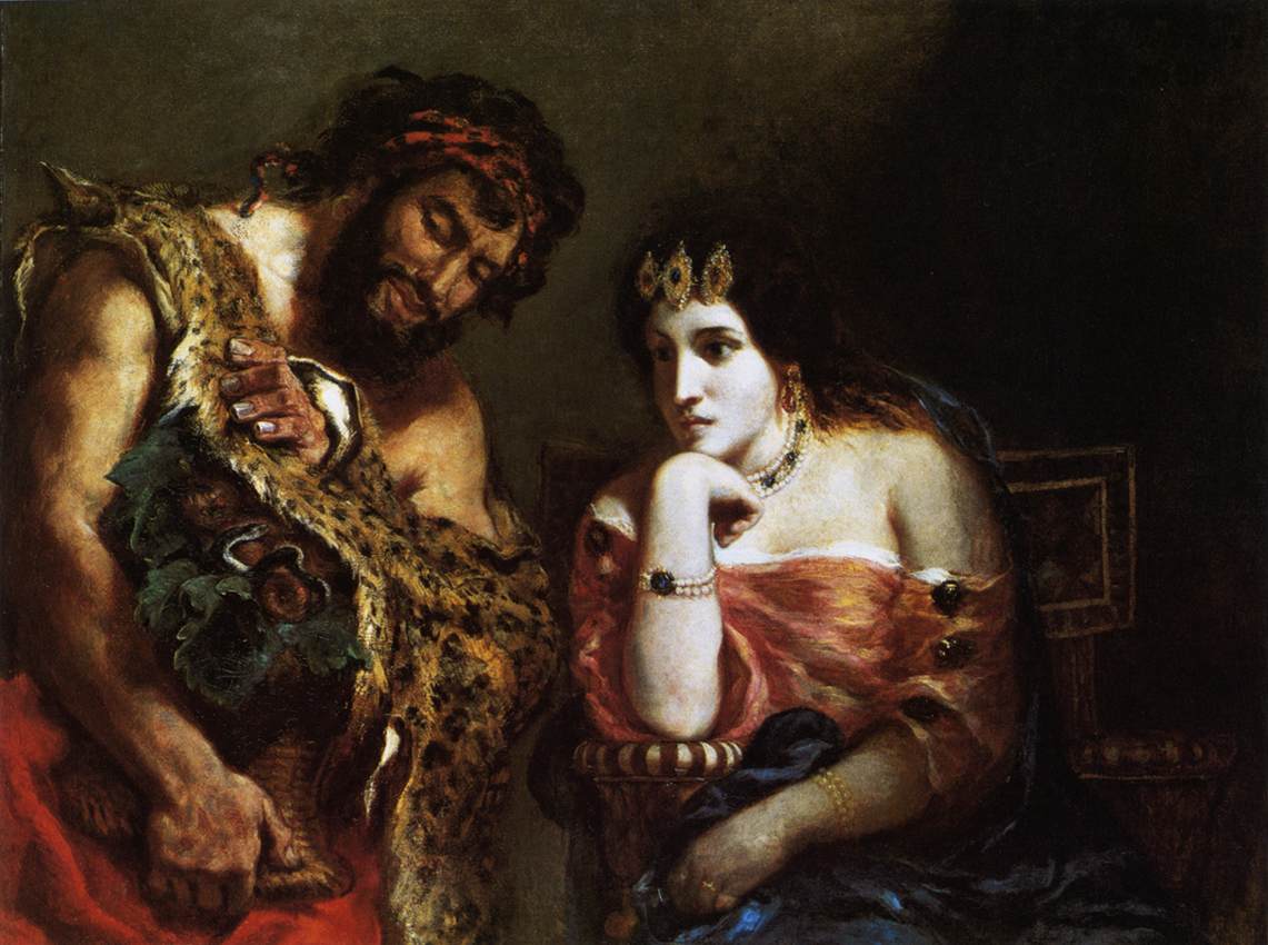 Cleopatra and the Peasant by DELACROIX, Eugène