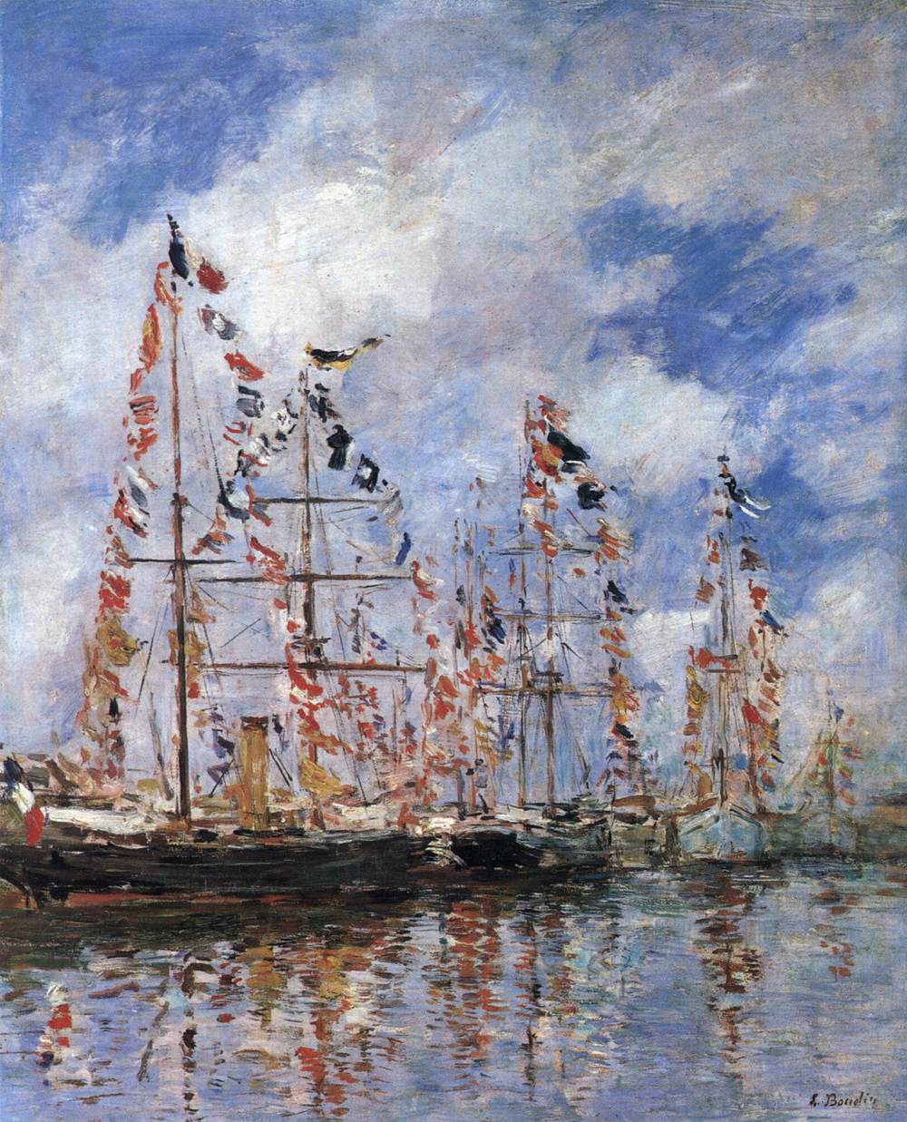 Sailing Ships at Deauville by BOUDIN, Eugène