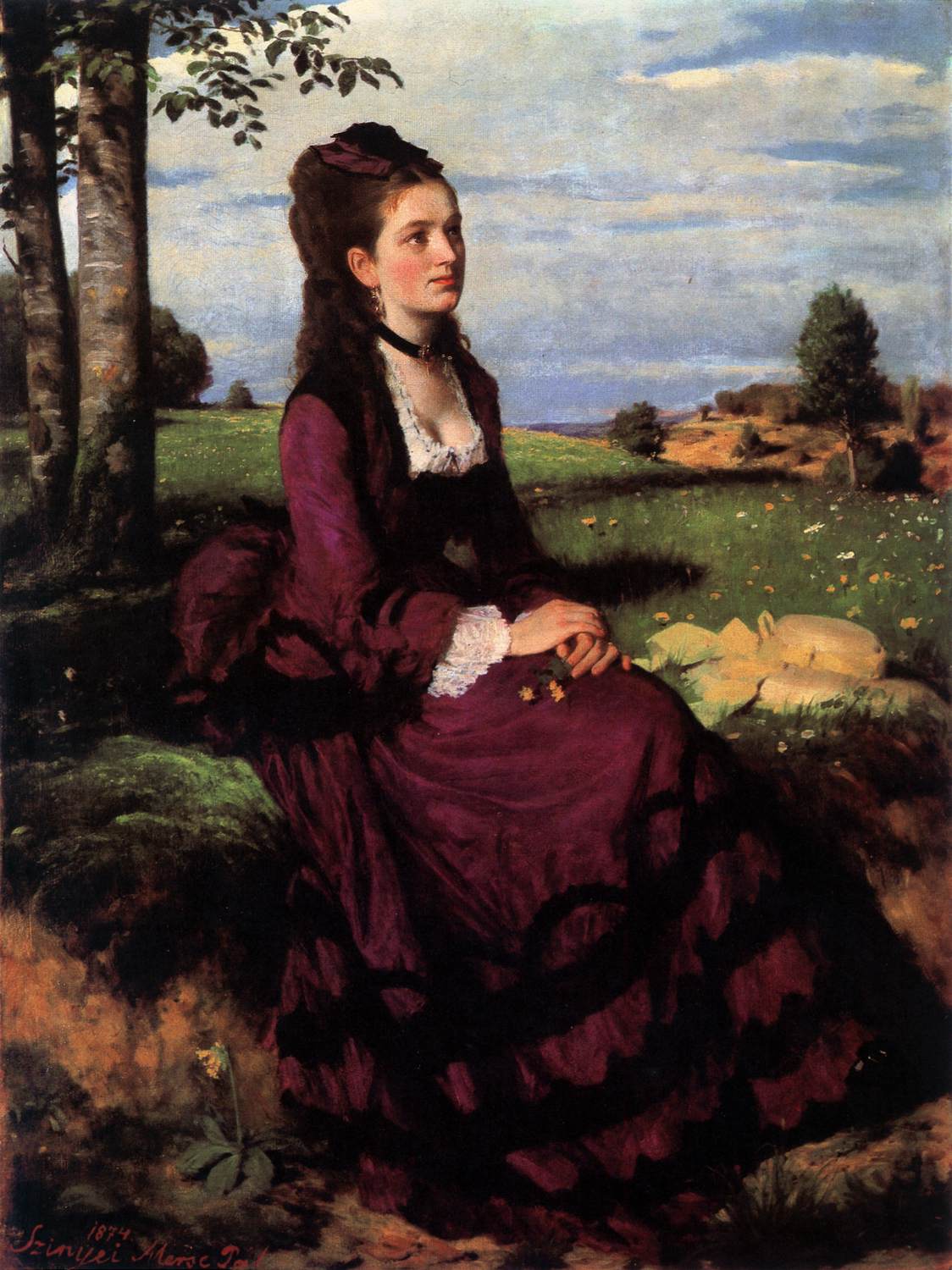 Lady in Violet by SZINYEI MERSE, Pál