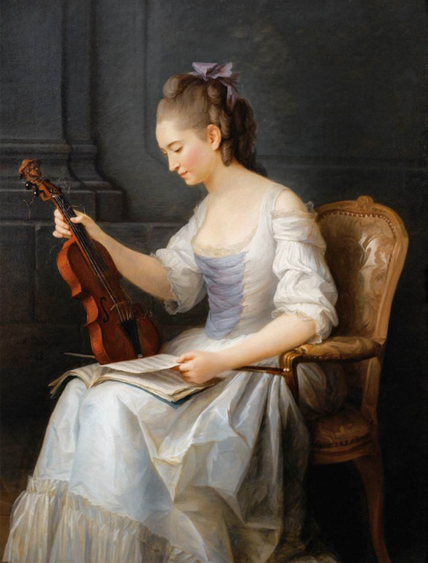 Portrait of a Violinist by VALLAYER-COSTER, Anne