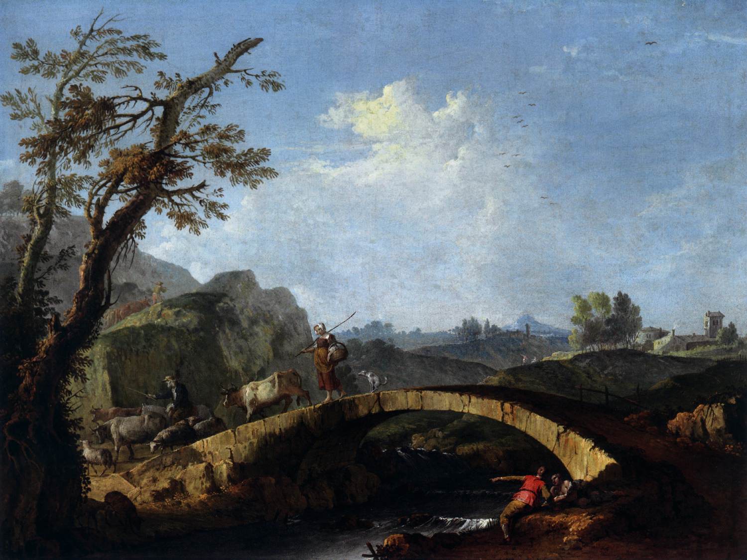 Landscape with Bridge by ZUCCARELLI, Francesco