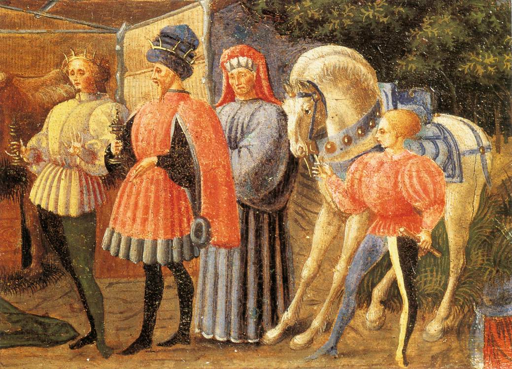 Adoration of the Magi (Quarate predella, detail) by UCCELLO, Paolo