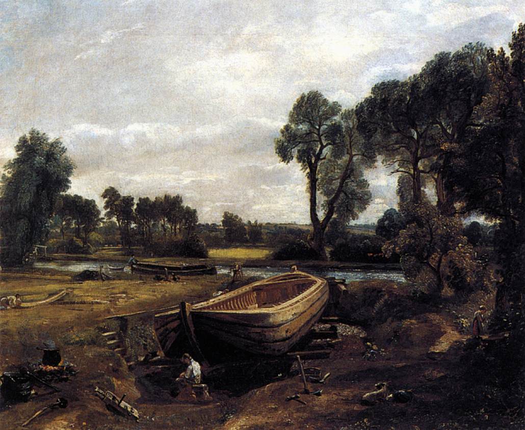 Boat-building near Flatford Mill by CONSTABLE, John