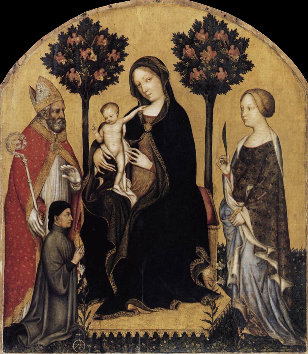 Virgin and Child with Sts Nicholas and Cathrine by