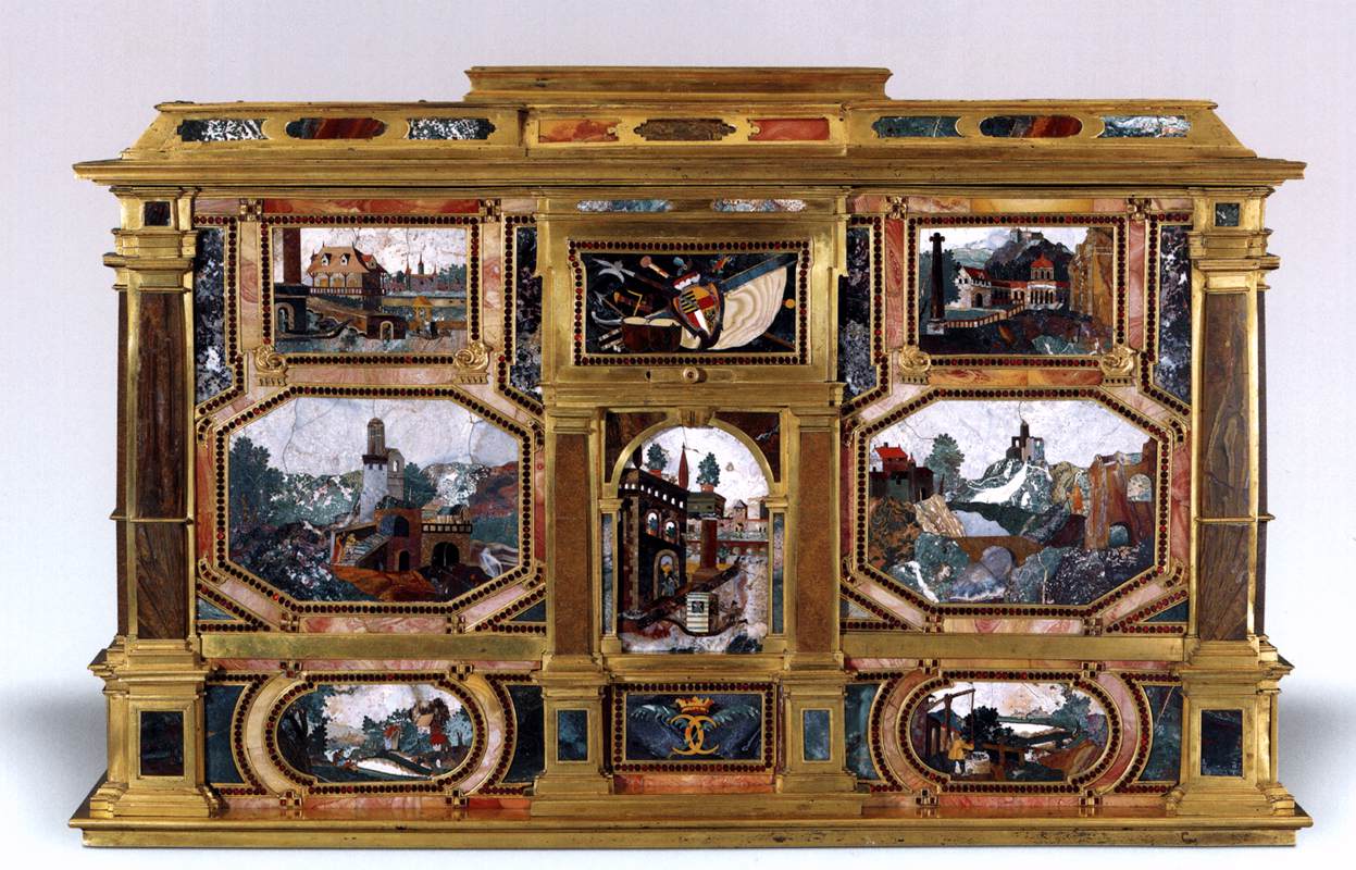 Pietra dura chest by