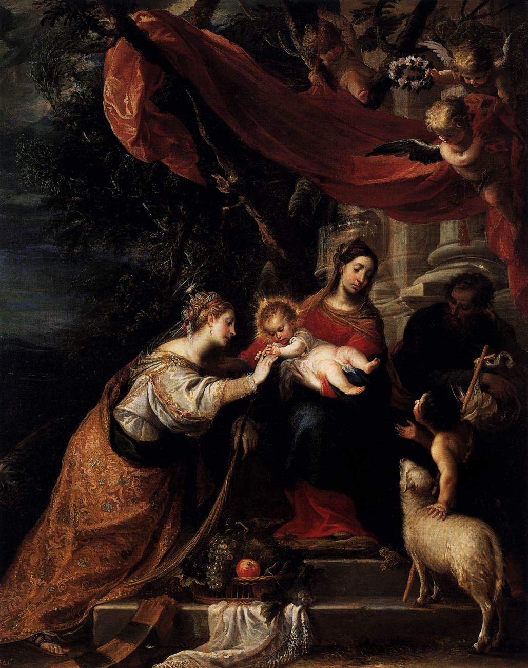 The Mystic Marriage of St Catherine by CEREZO, Mateo the Younger