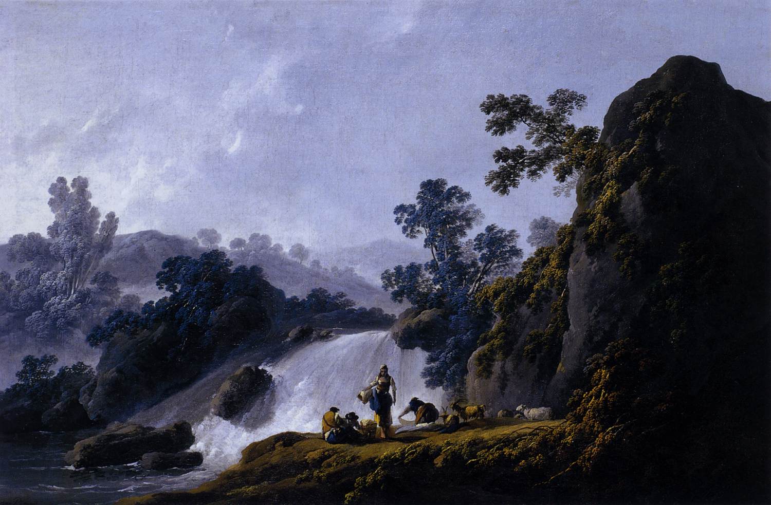 Landscape with Washerwomen by PILLEMENT, Jean-Baptiste