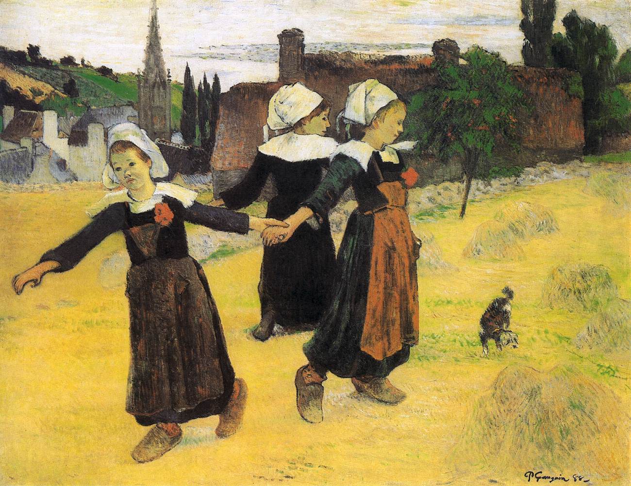 Breton Girls Dancing by GAUGUIN, Paul