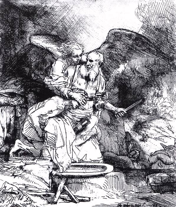 Abraham's sacrifice by REMBRANDT Harmenszoon van Rijn