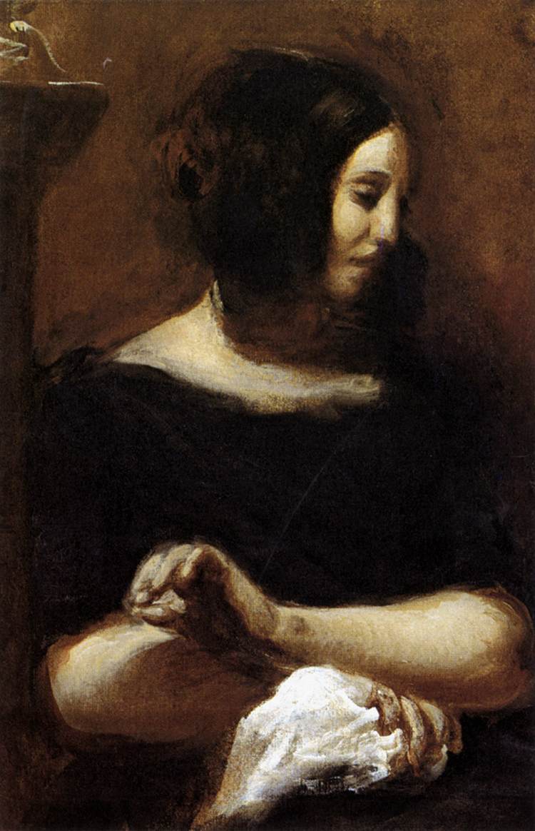 George Sand by DELACROIX, Eugène