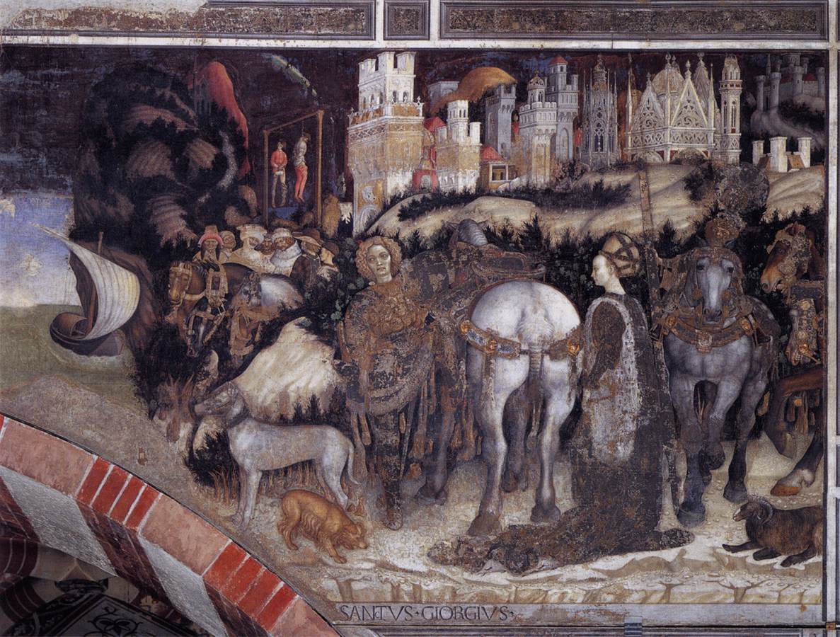 St George and the Princess of Trebizond (right side) by PISANELLO