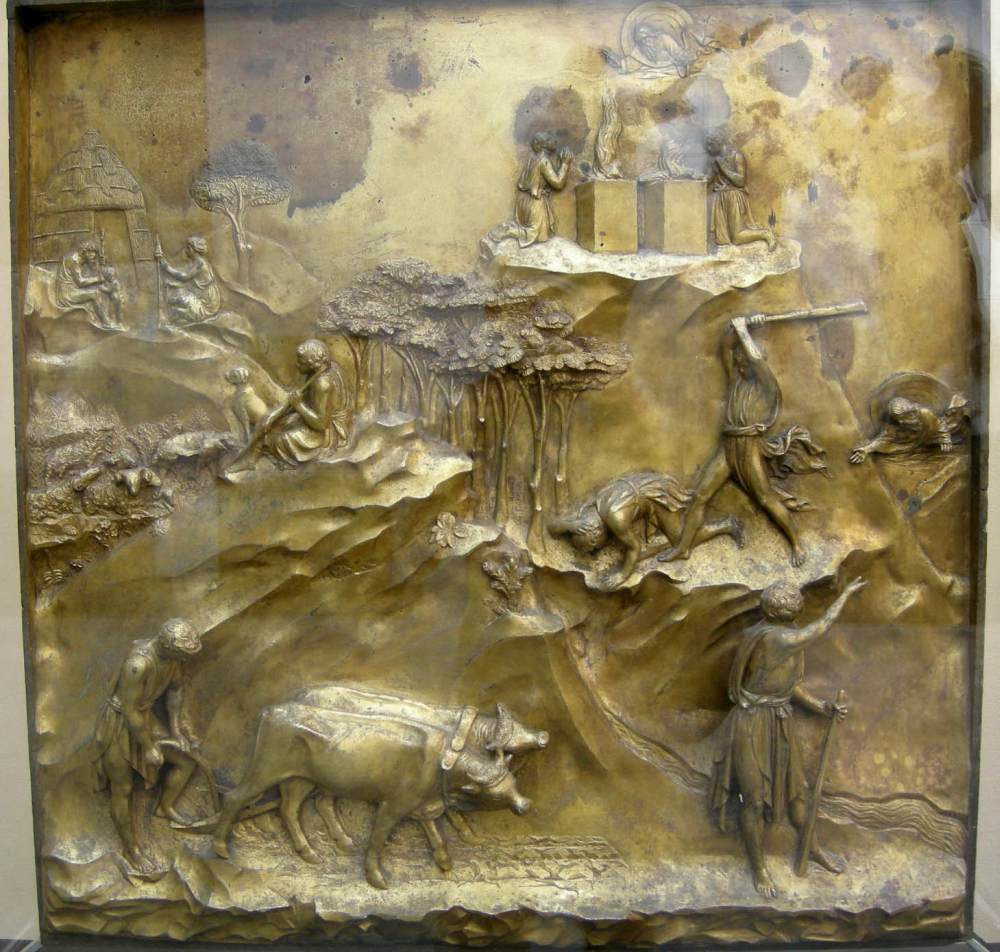 Panel No. 2: Cain and Abel by GHIBERTI, Lorenzo