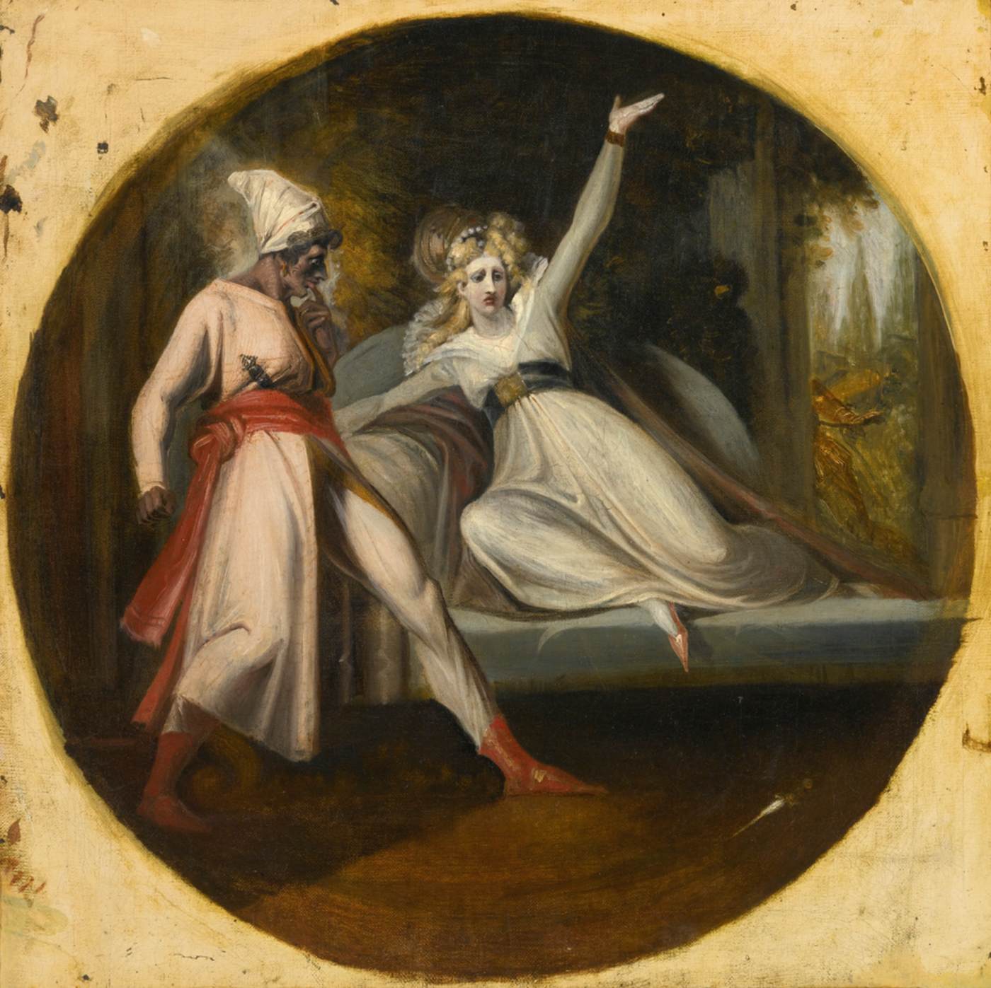 Leonore Discovering the Dagger Left by Alonzo by FUSELI, John Henry