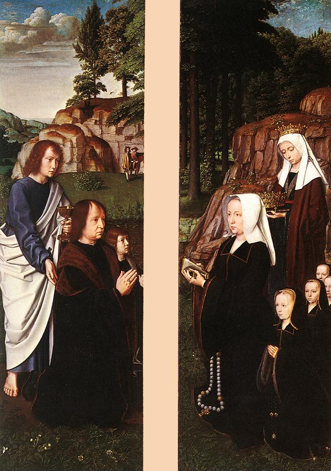 Triptych of Jean Des Trompes (side panels) by