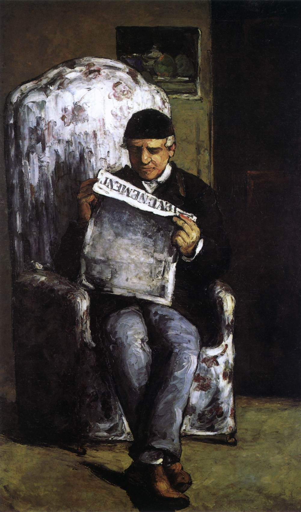 "Louis-Auguste Cézanne, the Artist's Father, Reading the "L'Événement" by CÉZANNE, Paul