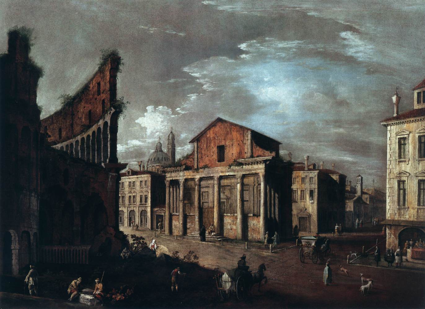 Temple of Antoninus and Faustina in Rome by CANAL, Bernardo