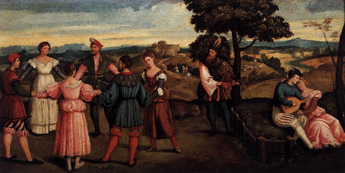 Outdoors Entertainment with Dancers by BONIFACIO VERONESE