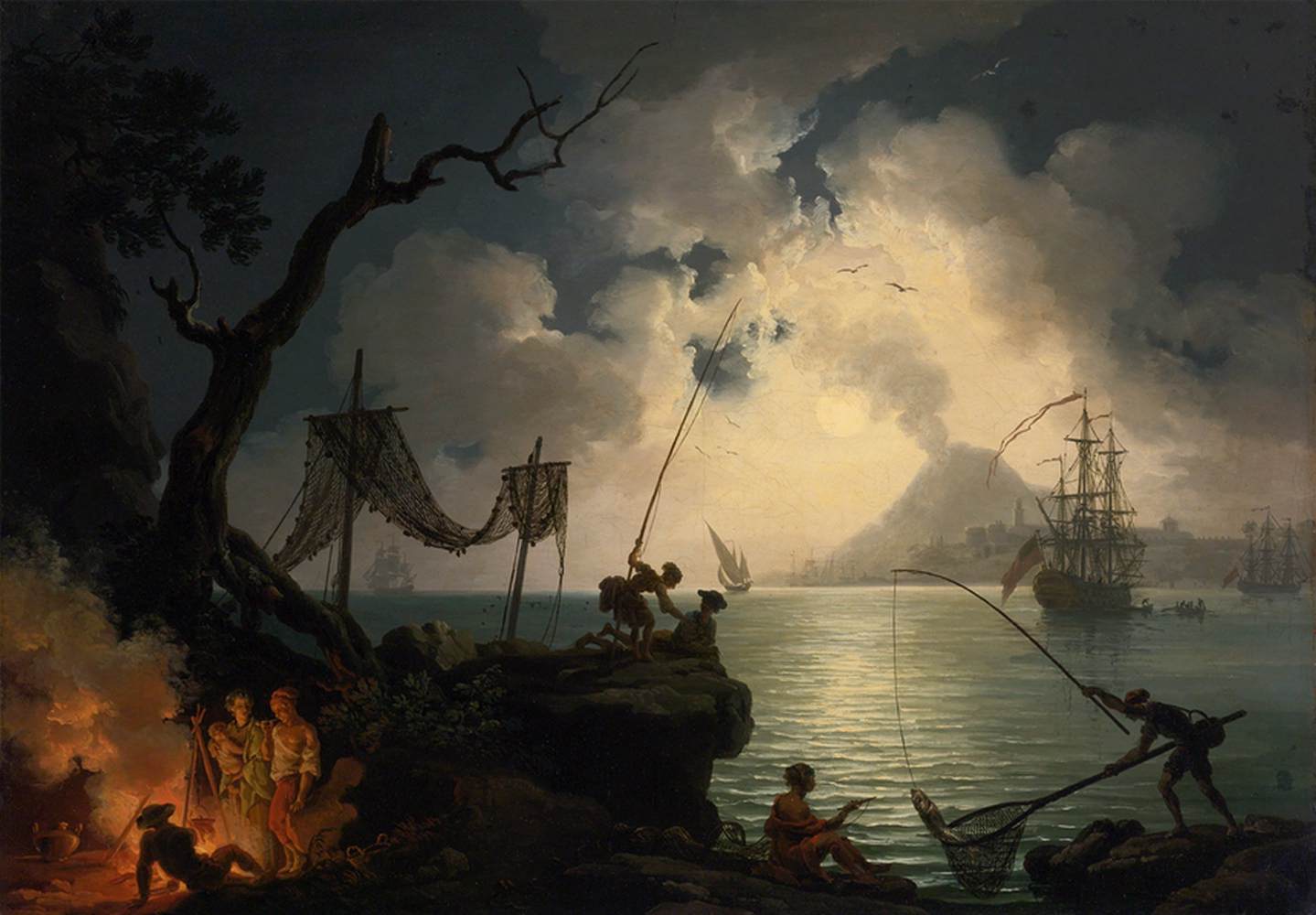 Mediterranean Coastal Scene by VOLAIRE, Pierre-Jacques