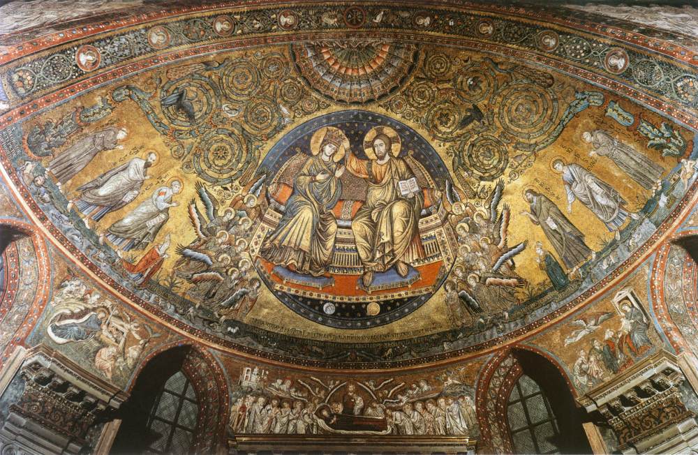 Apse mosaic: Coronation of the Virgin by TORRITI, Jacopo