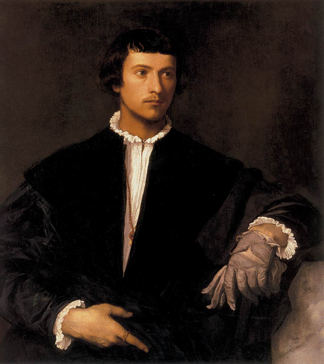 Man with a Glove by TIZIANO Vecellio